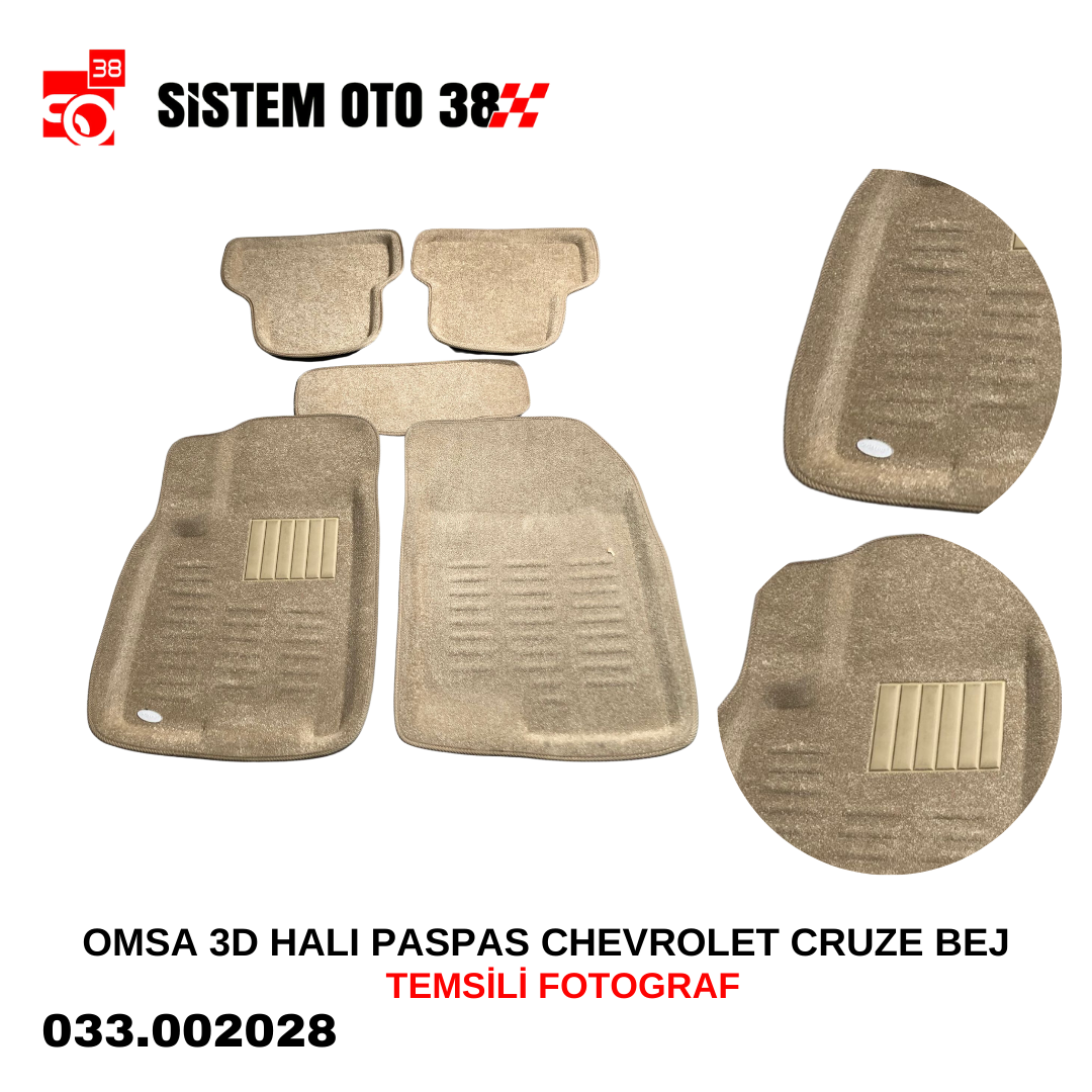 OMSA 3D HALI PASPAS CHEVROLET CRUZE BEJ |  | HALI PASPASLAR