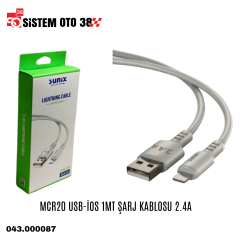 MCR20 USB-İOS 1MT ŞARJ KABLOSU 2.4A |  | ŞARJ ALETİ VE AUX KABLO