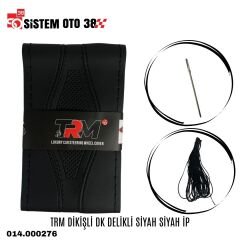 TRM DİKİŞLİ DK  DELİKLİ SİYAH  SİYAH İP |  | DİREKSİYON KILIFLARI