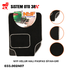 NYF-VELUR HALI PASPAS SİYAH-GRİ |  | HALI PASPASLAR