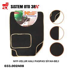 NYF-VELUR HALI PASPAS SİYAH-BEJ |  | HALI PASPASLAR