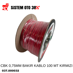 CBK 0,75MM BAKIR KABLO 100 MT KIRMIZI |  | SES MONTAJ EKİPMANLARI