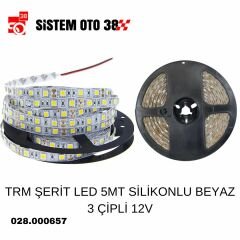 TRM ŞERİT LED 5MT SİLİKONLU BEYAZ 3 ÇİPLİ 12V |  | LED AYDINLATMA GRUBU