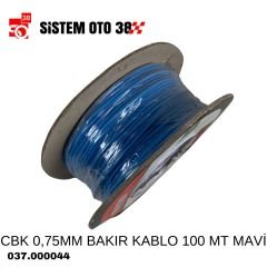 CBK 0,75MM BAKIR KABLO 100 MT MAVİ |  | SES MONTAJ EKİPMANLARI