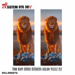 TRM KAPI DİREK STİCKERI ASLAN YELELİ 2Lİ |  | STİCKER ÇEŞİTLERİ