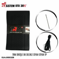 TRM DİKİŞLİ DK  DELİKLİ SİYAH SİYAH İP |  | DİREKSİYON KILIFLARI