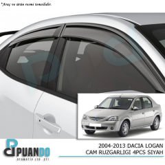 2004-2013 DACIA LOGAN CAM RUZGARLIGI 4PCS SIYAH