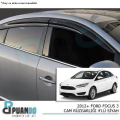 2012+  FORD FOCUS 3 CAM RUZGARLIGI 4PCS SIYAH