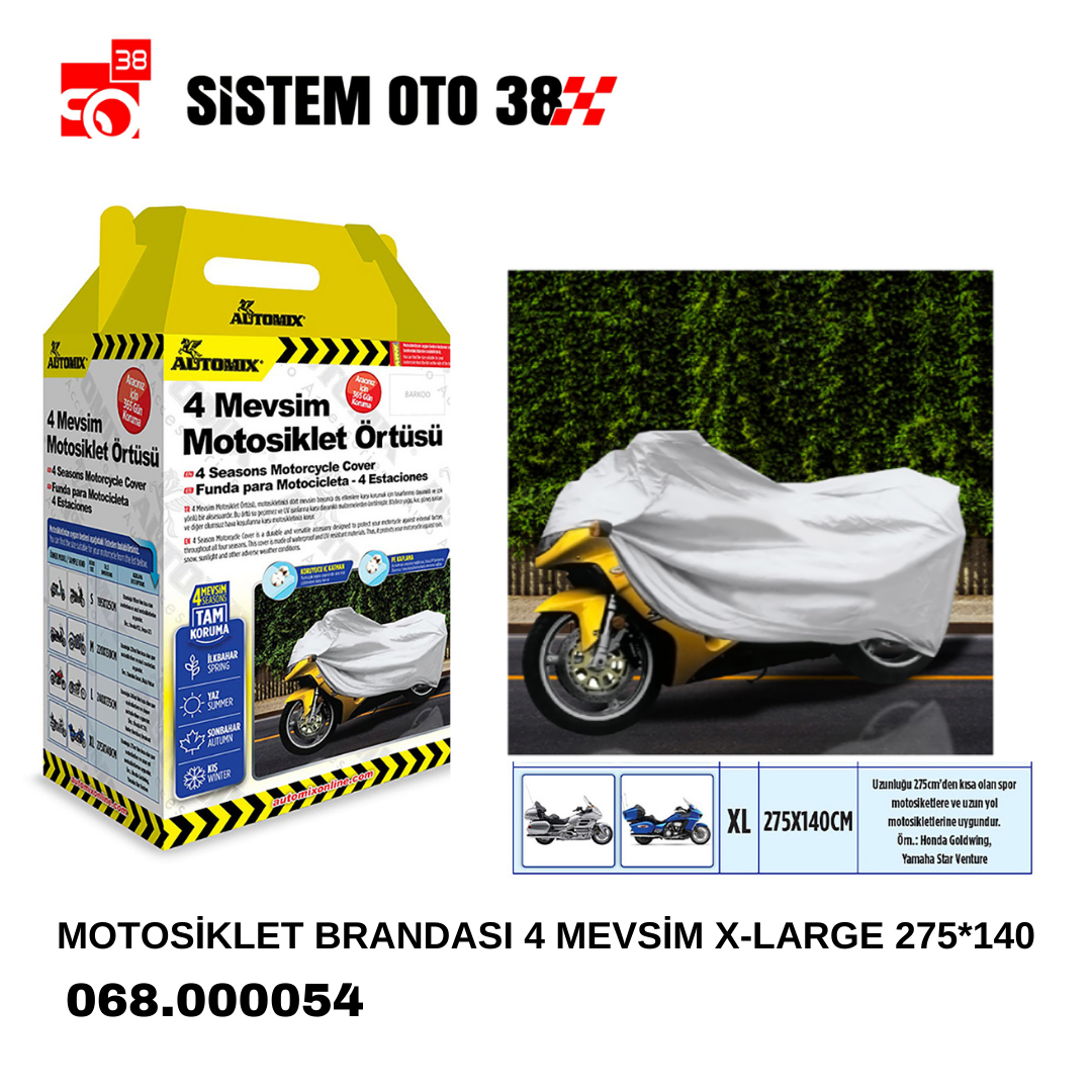 MOTOSİKLET BRANDASI 4 MEVSİM X-LARGE 275*140 |  | BRANDALAR