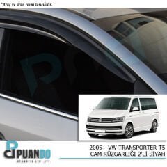 2005+ VW TRANSPORTER T5 CAM RUZGARLIGI 2PCS SIYAH