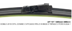 SİLGİ PALETİ (2AD) 400 & 600mm MUZ2 >  DOBLO (2010>)  AUDI: A1 (2010>)  CITROËN: C3 PICASSO (2009-2010)  FORD: KUGA (2008>)  OPEL: COMBO (2012>) SEAT: IBIZA (2008>)  VW: POLO VI (2009>)  - 90051