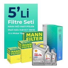 Peugeot Boxer 2.2 Dizel Filtre Bakım Seti Shell Motor Yağlı (2006-2013) 5 Li