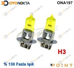 FAR AMPUL % 130 FAZLA ISIK 12V H3 SNT