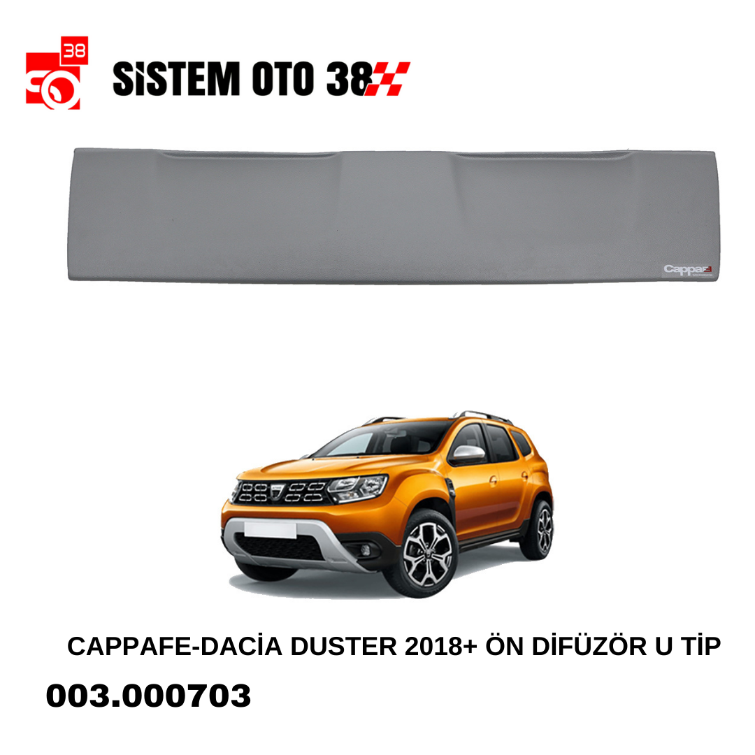 CAPPAFE-DACİA DUSTER 2018+ ÖN DİFÜZÖR U TİP |  | ARAÇ DIŞI AKSESUARLAR