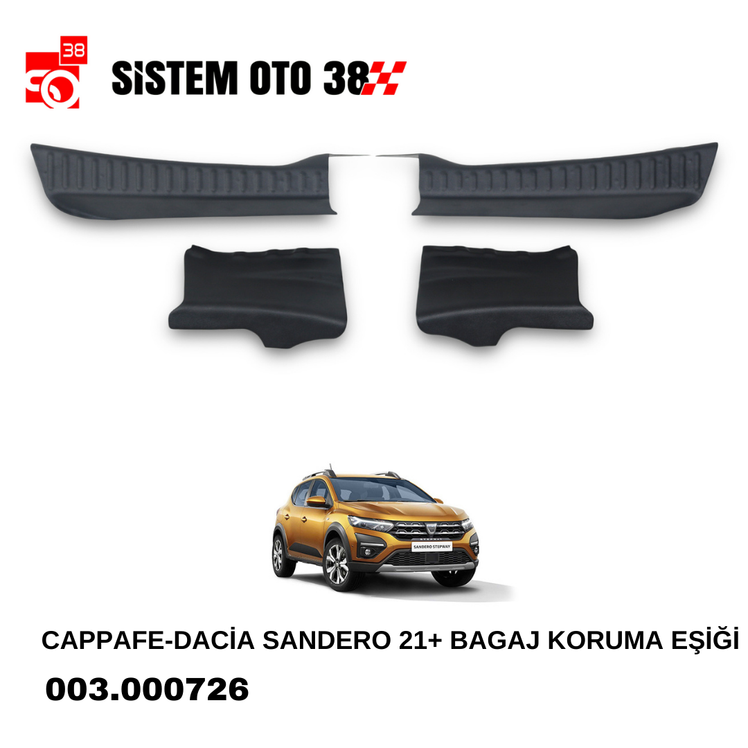 CAPPAFE-DACİA SANDERO 21+ BAGAJ KORUMA EŞİĞİ |  | ARAÇ DIŞI AKSESUARLAR