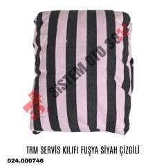 TRM SERVİS KILIFI FUŞYA SİYAH ÇİZGİLİ |  | KOLTUK KILIF VE MİNDER