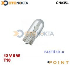 AMPUL T10  BEYAZ EKONOMIK12V 5W 2209
