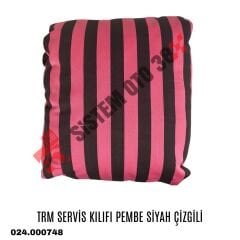 TRM SERVİS KILIFI PEMBE SİYAH ÇİZGİLİ |  | KOLTUK KILIF VE MİNDER