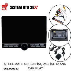 STEEL MATE  X16 10,6 İNÇ 2/32 İŞL 12 AND CAR PLAY |  | MONİTÖR