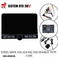 STEEL MATE X16 10,6 İNÇ  2/32  DOUBLE TEYP 2 DİN |  | MONİTÖR