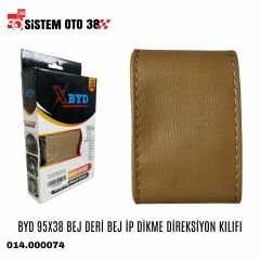 BYD 95X38 BEJ DERİ BEJ İP DİKME DİREKSİYON KI |  | DİREKSİYON KILIFLARI