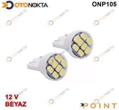 PARK AMPULU 8 LED BEYAZ 12V POINT
