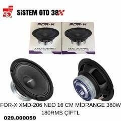 FOR-X XMD-206 NEO 16 CM MİDRANGE 360W 180RMS ÇİFTL |  | MİDRANGELER