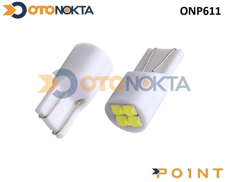 PARK AMPUL DIPSIZ 4 LED PORSELEN 12V BEYAZ POINT