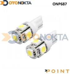 PARK AMPULU EKONOMIK 5 LED BEYAZ T10-05 POINT