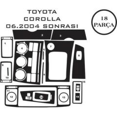 TOYOTA COROLLA 92-97 7 PARÇA SİYAH KAPLAMA |  | ARAÇ İÇİ KAPLAMALAR