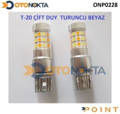 AMPUL T20 CIFT DUY BEYAZ TURUNCU KALITELI POINT