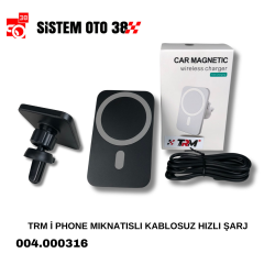 TRM İ PHONE MIKNATISLI KABLOSUZ HIZLI ŞARJ |  | ARAÇ İÇİ AKSESUARLAR