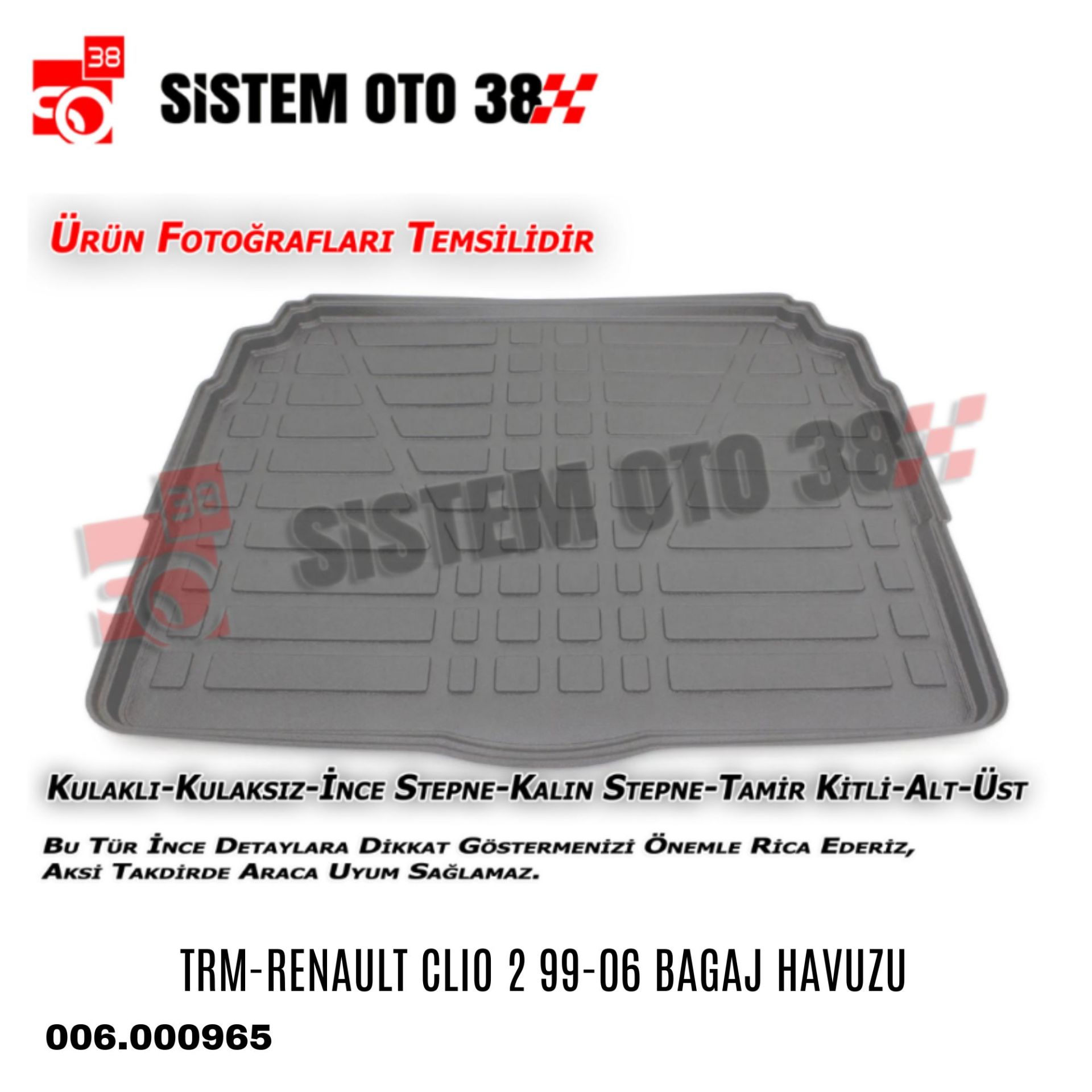 TRM-RENAULT CLIO 2 99-06 BAGAJ HAVUZU |  | BAGAJ HAVUZLARI
