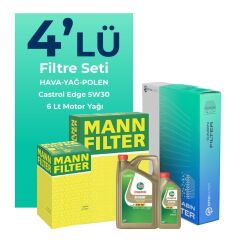 BMW 6.40 Benzinli xDrive Filtre Bakım Seti Castrol Motor Yağlı (2011-2018) 4 Lü