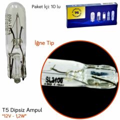 SL3100 T5 SARI 12V KÜÇÜK DİPSİZ 1 KUTU 10 ADET |  | HALOJEN AMPUL GRUBU
