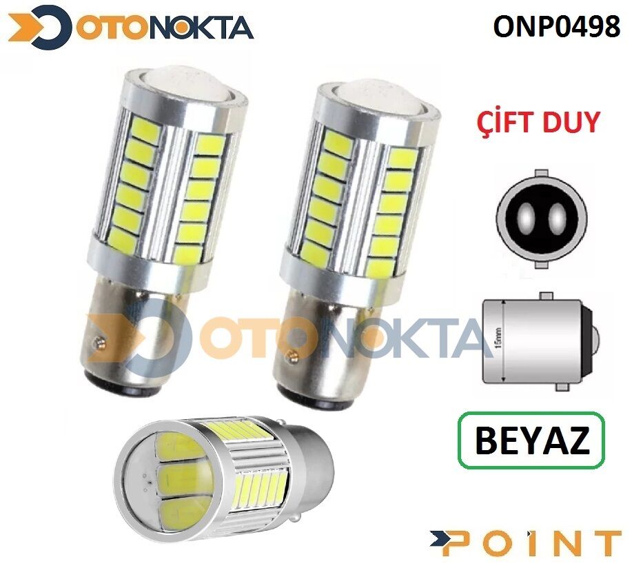 AMPUL STOP 93 CIFT DUY 33 LED BEYAZ POINT