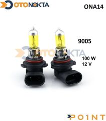 FAR AMPULU HALOJEN SARI  100W 12V 9005 POINT
