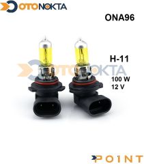 FAR AMPULU HALOJEN SARI 100W 12V H11 POINT