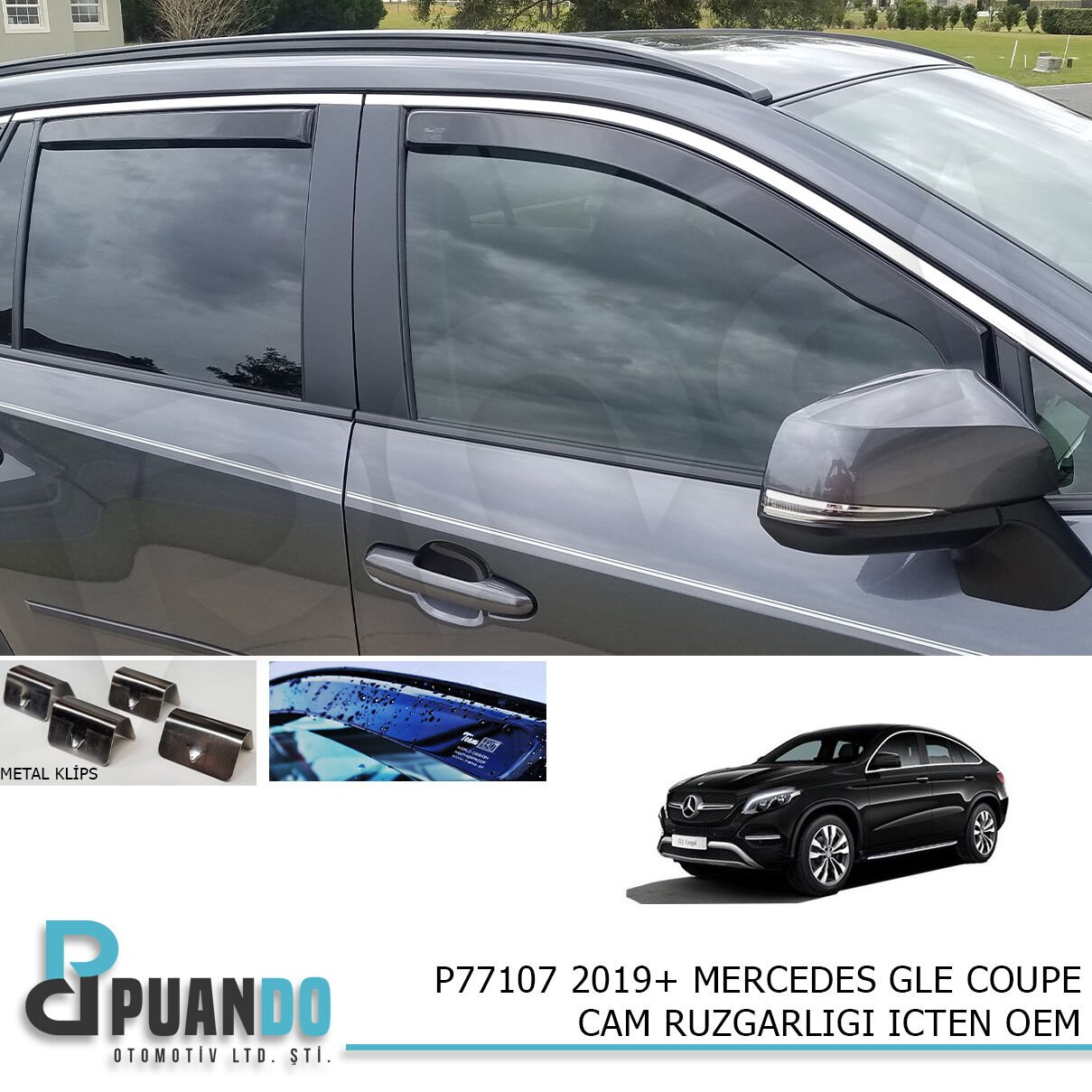 2019+ MERCEDES GLE COUPE CAM RUZGARLIGI ICTEN OEM