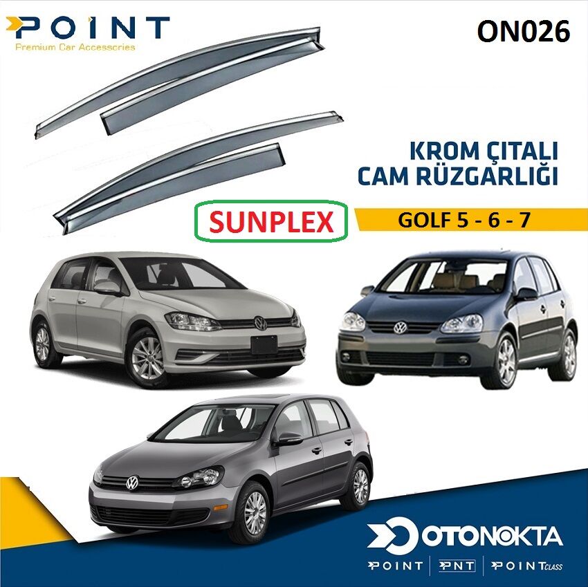 CAM RUZGARLIGI 4 LU KROMLU VW GOLF 5-6-7 SUNPLEX