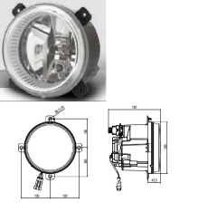 KISA  HÜZME FAR  ( Ø 180mm ) ,  12 V, PARKLI , H7 AMPUL ,  MANUEL ,   KARSAN (BÜYÜK) J10 FORD OTOSAN CARGO 3238 MOTORSUZ