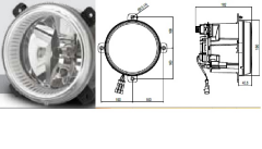KISA  HÜZME FAR  ( Ø 180mm ) ,  24 V, PARKLI , H7 AMPUL ,  AYAR  MOTORLU   FORD OTOSAN (BÜYÜK) CARGO 3238