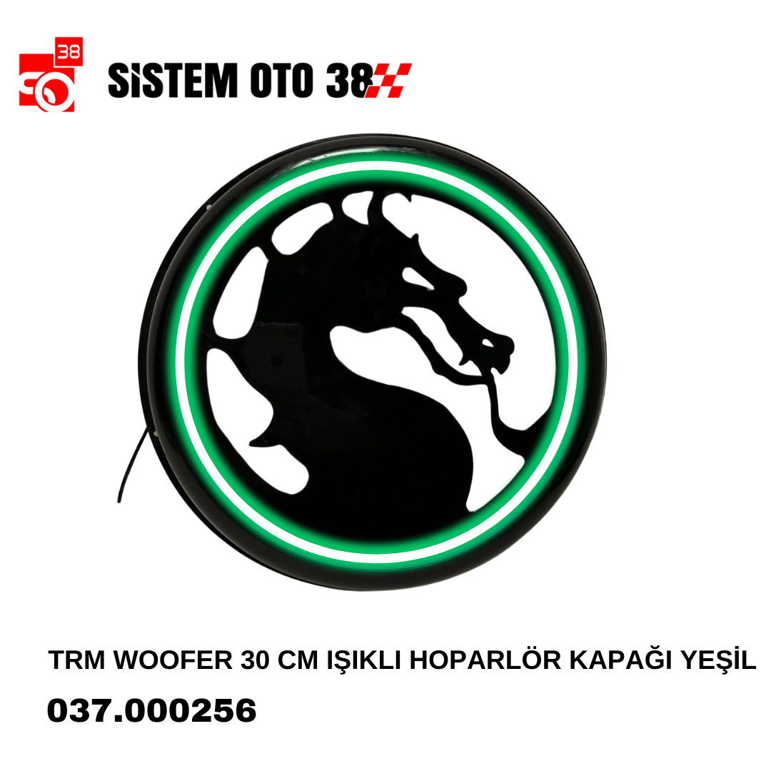 TRM WOOFER 30 CM IŞIKLI HOPARLÖR KAPAĞI YEŞİL |  | SES MONTAJ EKİPMANLARI