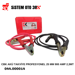 CBK AKÜ TAKVİYE PROFESYONEL 25 MM 900 AMP 2,3MT |  | TAKVİYE KABLOLARI