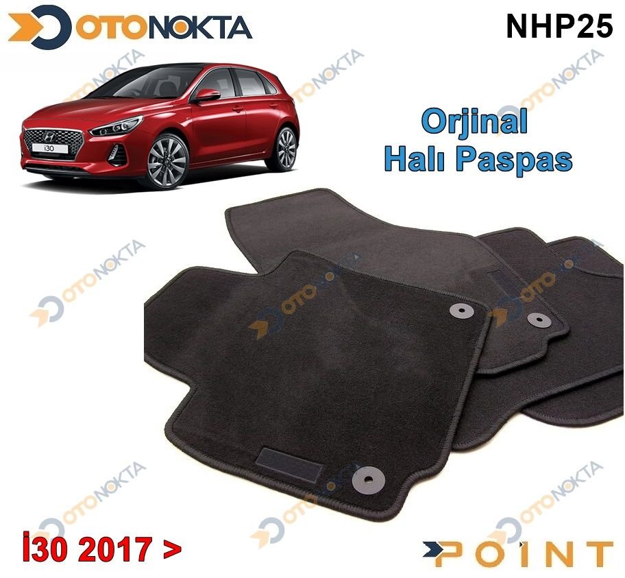 HALI PASPAS ORJINAL GECMELI SIYAH HYUNDAI I30 17>