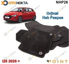 HALI PASPAS ORJINAL GECMELI SIYAH HYUNDAI I20 20>