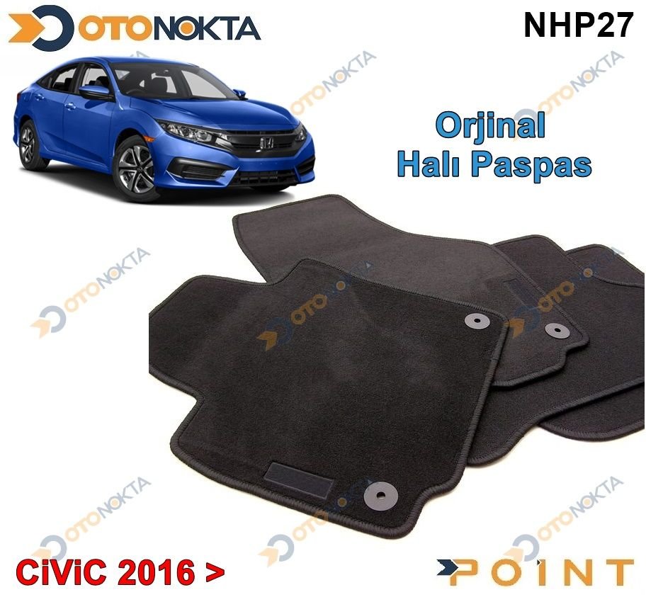 HALI PASPAS ORJINAL GECMELI SIYAH CIVIC SD 2016>