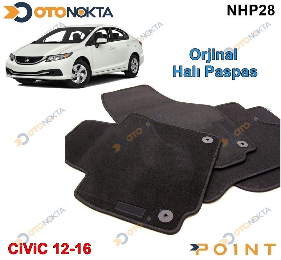 HALI PASPAS ORJINAL GECMELI SIYAH CIVIC 2012-2016