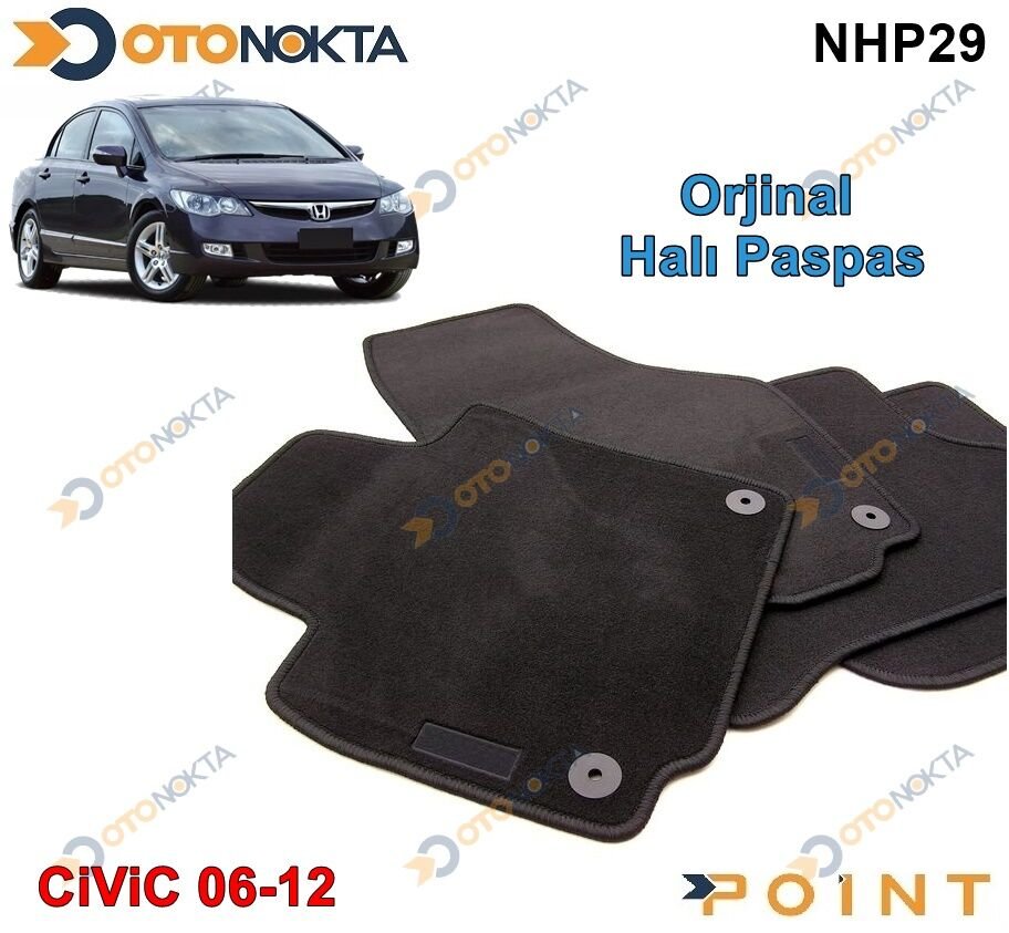 HALI PASPAS ORJINAL GECMELI SIYAH CIVIC 2006-2012