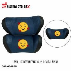 BYD LÜX BOYUN YASTIĞI 2Lİ EMOJİ SİYAH |  | BOYUN YASTIKLARI